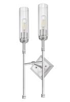 Two Light Wall Sconce by Z-Lite - Esme Collection, Brushed Nickel Finish - 3047-2S-BN