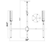 Five Light Chandelier by Z-Lite - Esme Collection, Brushed Nickel Finish - 3047-5BN
