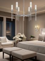 Six Light Chandelier by Z-Lite - Esme Collection, Brushed Nickel Finish - 3047-6BN