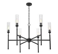 Six Light Chandelier by Z-Lite - Esme Collection, Matte Black Finish - 3047-6MB