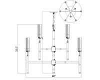 Nine Light Chandelier by Z-Lite - Esme Collection, Matte Black Finish - 3047-9MB