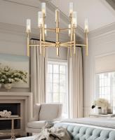 Nine Light Chandelier by Z-Lite - Esme Collection, Modern Gold Finish - 3047-9MGLD