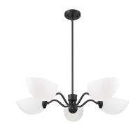 Five Light Chandelier by Z-Lite - Breton Collection, Matte Black Finish - 3048-5MB
