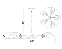 Five Light Chandelier by Z-Lite - Breton Collection, Matte Black Finish - 3048-5MB