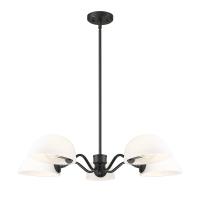 Five Light Chandelier by Z-Lite - Breton Collection, Matte Black Finish - 3048-5MB