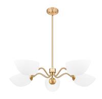 Five Light Chandelier by Z-Lite - Breton Collection, Modern Gold Finish - 3048-5MGLD