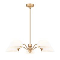 Five Light Chandelier by Z-Lite - Breton Collection, Modern Gold Finish - 3048-5MGLD