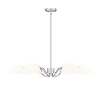 Six Light Chandelier by Z-Lite - Breton Collection, Brushed Nickel Finish - 3048-6BN