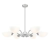 Six Light Chandelier by Z-Lite - Breton Collection, Brushed Nickel Finish - 3048-6BN