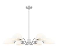 Six Light Chandelier by Z-Lite - Breton Collection, Brushed Nickel Finish - 3048-6BN