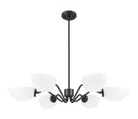 Six Light Chandelier by Z-Lite - Breton Collection, Matte Black Finish - 3048-6MB