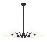 Six Light Chandelier by Z-Lite - Breton Collection, Matte Black Finish - 3048-6MB