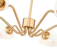 Six Light Chandelier by Z-Lite - Breton Collection, Modern Gold Finish - 3048-6MGLD