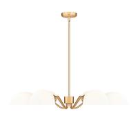 Six Light Chandelier by Z-Lite - Breton Collection, Modern Gold Finish - 3048-6MGLD