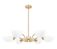 Six Light Chandelier by Z-Lite - Breton Collection, Modern Gold Finish - 3048-6MGLD