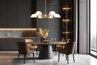 Six Light Chandelier by Z-Lite - Breton Collection, Modern Gold Finish - 3048-6MGLD