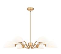 Six Light Chandelier by Z-Lite - Breton Collection, Modern Gold Finish - 3048-6MGLD