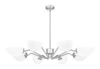 Eight Light Chandelier by Z-Lite - Breton Collection, Brushed Nickel Finish - 3048-8BN