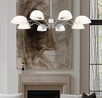 Eight Light Chandelier by Z-Lite - Breton Collection, Brushed Nickel Finish - 3048-8BN