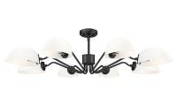 Eight Light Chandelier by Z-Lite - Breton Collection, Matte Black Finish - 3048-8MB