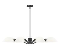 Eight Light Chandelier by Z-Lite - Breton Collection, Matte Black Finish - 3048-8MB