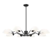 Eight Light Chandelier by Z-Lite - Breton Collection, Matte Black Finish - 3048-8MB