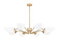 Eight Light Chandelier by Z-Lite - Breton Collection, Modern Gold Finish - 3048-8MGLD