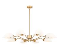 Eight Light Chandelier by Z-Lite - Breton Collection, Modern Gold Finish - 3048-8MGLD
