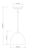 One Light Pendant by Z-Lite - Vega Collection, Matte White Finish - 4501P8-MW
