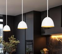 One Light Pendant by Z-Lite - Vega Collection, Matte White Finish - 4501P8-MW