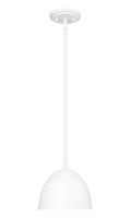 One Light Pendant by Z-Lite - Vega Collection, Matte White Finish - 4501P8-MW