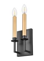 One Light Wall Sconce by Z-Lite - Orson Collection, Matte Black Finish - 4503-2S-MB