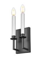 One Light Wall Sconce by Z-Lite - Orson Collection, Matte Black Finish - 4503-2S-MB