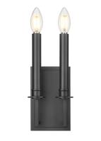 One Light Wall Sconce by Z-Lite - Orson Collection, Matte Black Finish - 4503-2S-MB