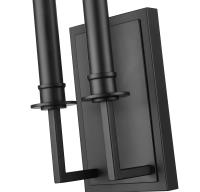 One Light Wall Sconce by Z-Lite - Orson Collection, Matte Black Finish - 4503-2S-MB