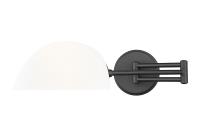 One Light Wall Sconce by Z-Lite - Breton Collection, Matte Black Finish - 3048S-MB