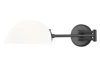 One Light Wall Sconce by Z-Lite - Breton Collection, Matte Black Finish - 3048S-MB