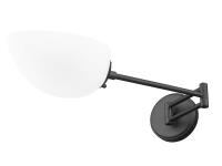 One Light Wall Sconce by Z-Lite - Breton Collection, Matte Black Finish - 3048S-MB
