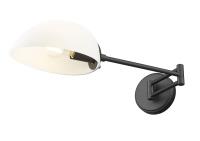 One Light Wall Sconce by Z-Lite - Breton Collection, Matte Black Finish - 3048S-MB