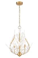 Four Light Chandelier by Z-Lite - Claudine Collection, Modern Gold Finish - 353-18MGLD