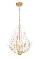 Four Light Chandelier by Z-Lite - Claudine Collection, Modern Gold Finish - 353-18MGLD
