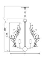Four Light Chandelier by Z-Lite - Claudine Collection, Modern Gold Finish - 353-18MGLD