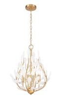 Four Light Chandelier by Z-Lite - Claudine Collection, Modern Gold Finish - 353-18MGLD