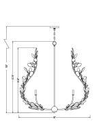 Eight Light Chandelier by Z-Lite - Claudine Collection, Modern Gold Finish - 353-38MGLD