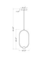 LED Pendant by Z-Lite - Saros Collection, Matte Black Finish - 4101-10MB-LED