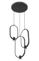 LED Chandelier by Z-Lite - Saros Collection, Matte Black Finish - 4101-3MB-LED