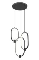 LED Chandelier by Z-Lite - Saros Collection, Matte Black Finish - 4101-3MB-LED
