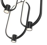 LED Chandelier by Z-Lite - Saros Collection, Matte Black Finish - 4101-3MB-LED