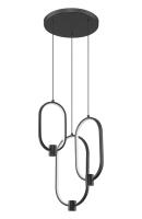LED Chandelier by Z-Lite - Saros Collection, Matte Black Finish - 4101-3MB-LED