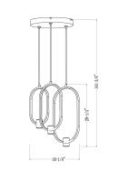 LED Chandelier by Z-Lite - Saros Collection, Matte Black Finish - 4101-3MB-LED